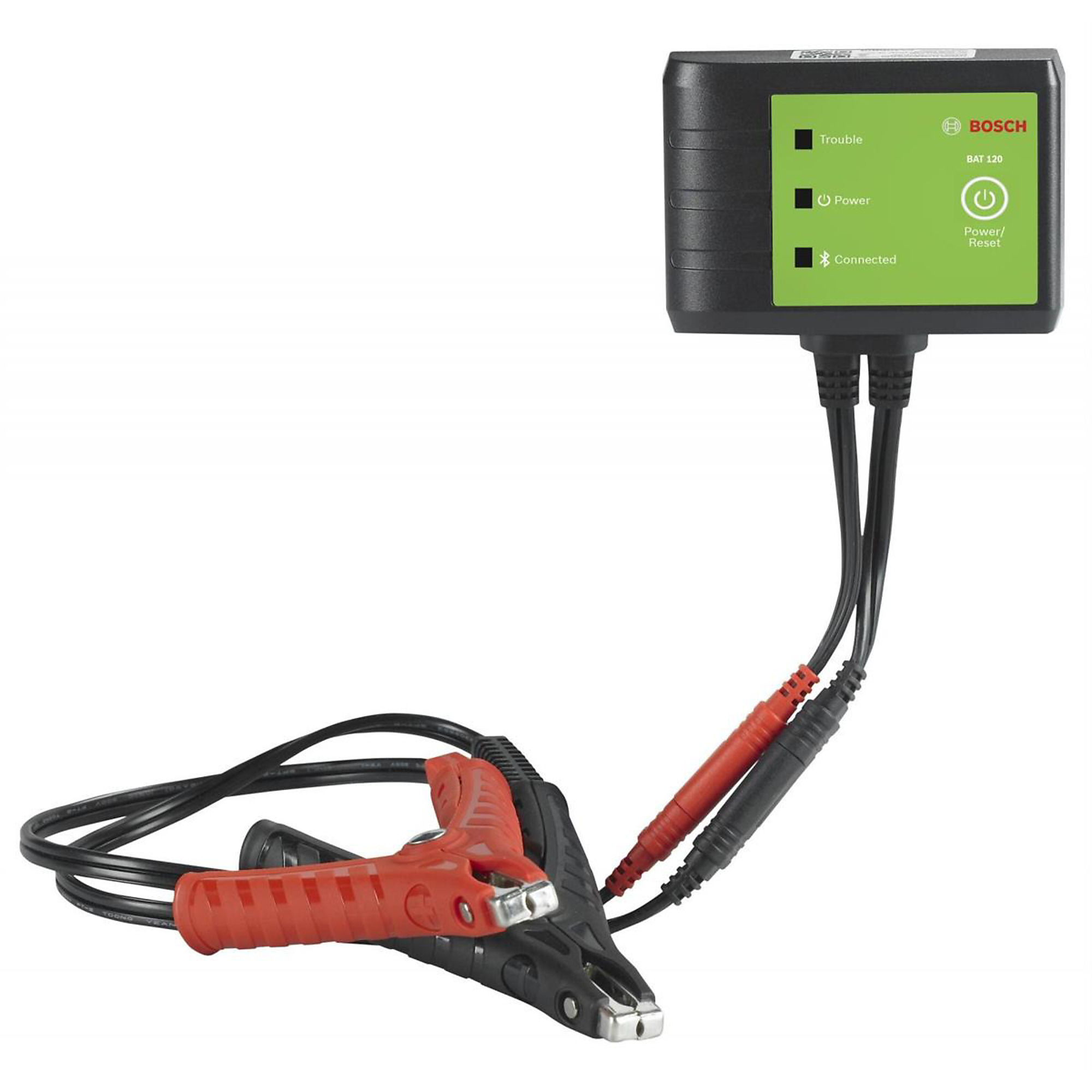 Bosch Battery and Starter/Charger System Tester — Bluetooth, 2000 Test Records, Replaceable Test Leads, Model# BOS1699501320